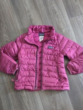 Patagonia Kids Bright Pink Quilted Puffer Jacket